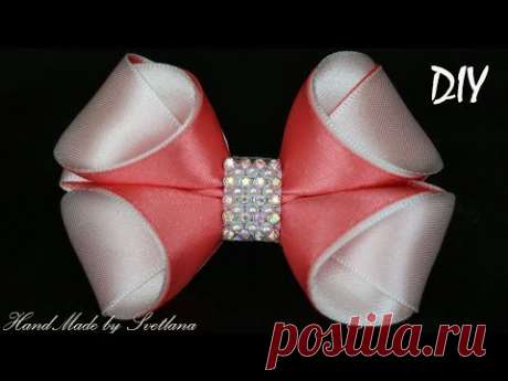 Бантики из лент КАНЗАШИ DIY Bows made of ribbon Kanzashi Laço de Cetim Curva da fita