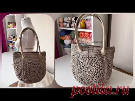 HARİKA OLDU 🥰 5 Motifli Çanta Yapımı / Easy Crochet Bag / Tığ işi Örgü Çanta Modelleri