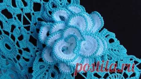 Как связать РОЗОЧКУ брошку. Вяжем розу крючком. How to crochet a rose motif. Crochet Rose Brooch