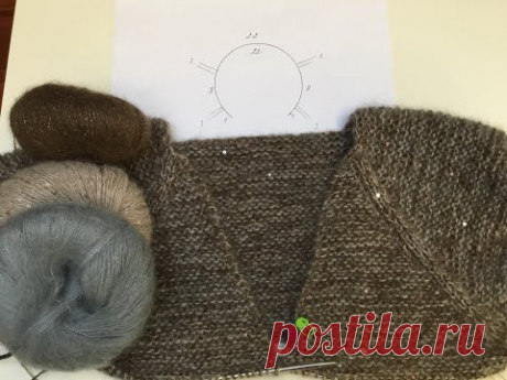 Быстрый расчёт петель для изделия с V - образным вырезом( Raglan).