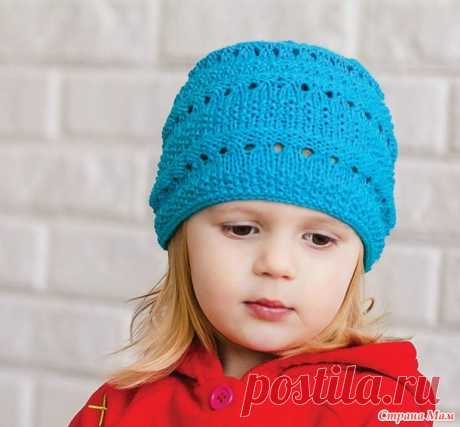 Весенне-летняя шапочка спицами - Вязание для детей - Страна Мам
