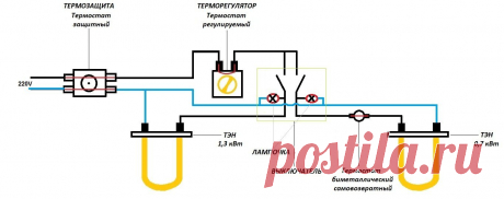 Электрическая схема водонагревателя