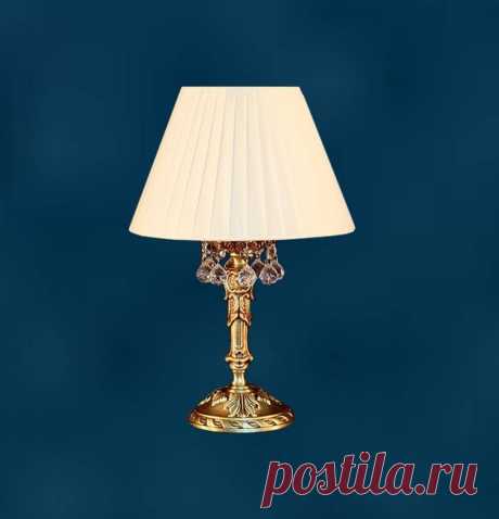 Настольная лампа небольшая «Монтелла» – латунь/текстиль купить по цене 8 890 руб. в Москве — интернет магазин chudo-magazin.ru
