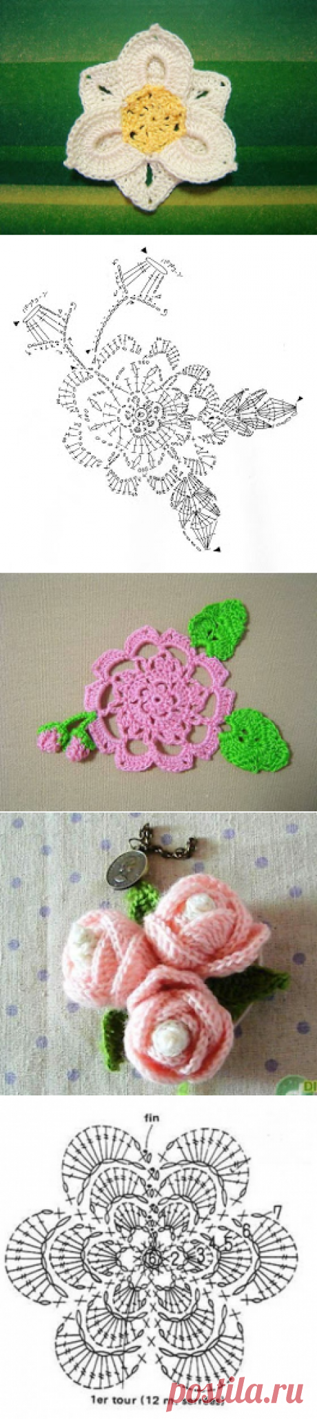 Crochetpedia: 2D Crochet Flowers Free Patterns