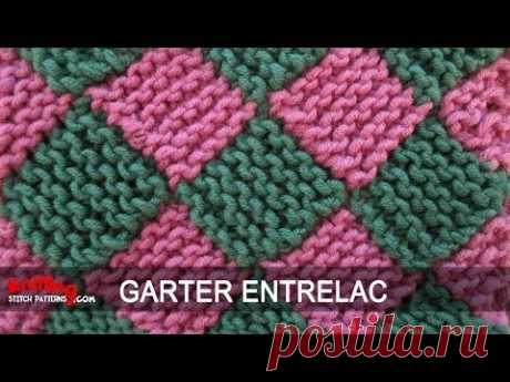 Garter Entrelac Knitting - YouTube