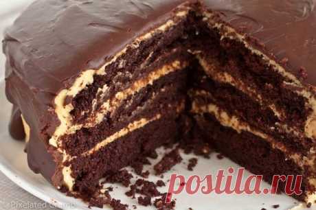 Влажный шоколадный торт с ореховым кремом  / Модное Настроение