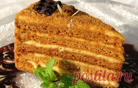 Медовый торт - Рецепты Медового торта - Как правильно готовить