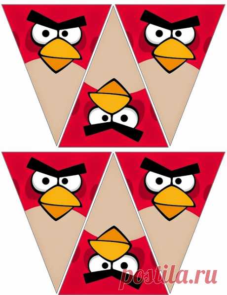 Banderines de Angry Birds para Imprimir Gratis. | Oh My Fiesta! Friki