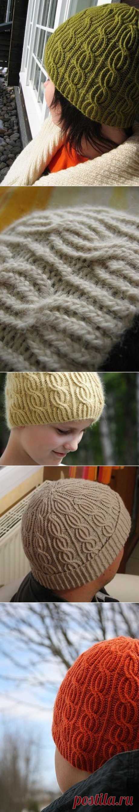Вязание: шапка спицами «Lina»