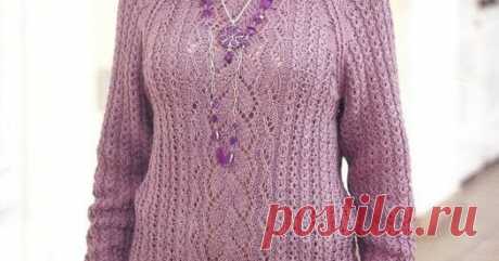 Вяжем ажурный пуловер с невероятно красивыми узорами | Дневник многодетной мамы | Яндекс Дзен