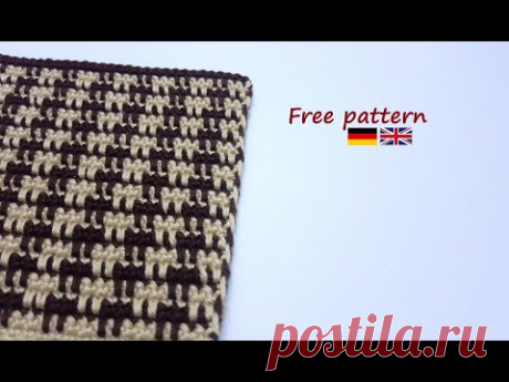 Zwei Farbige Muster - häkeln für Anfänger - two color pattern - crochet for beginners