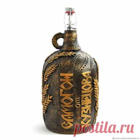 Большая бутылка, черный, коричневый, колос в интернет-магазине на Ярмарке Мастеров | Бутылки, Санкт-Петербург - доставка по России. Товар продан.