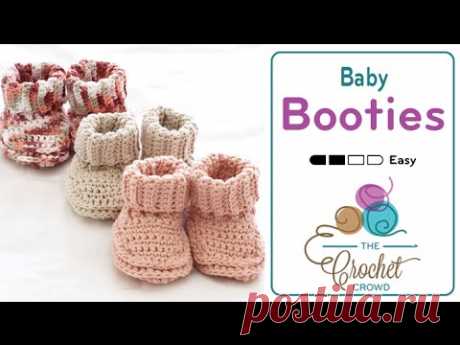 How to Crochet Baby Booties: Rolled Down