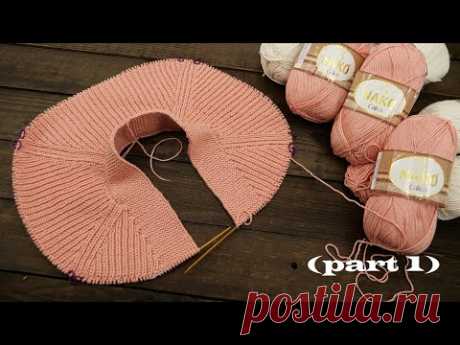 Raglan cardigan knitting pattern 💙💛💙 Кардиган реглан полупатентной резинкой спицами