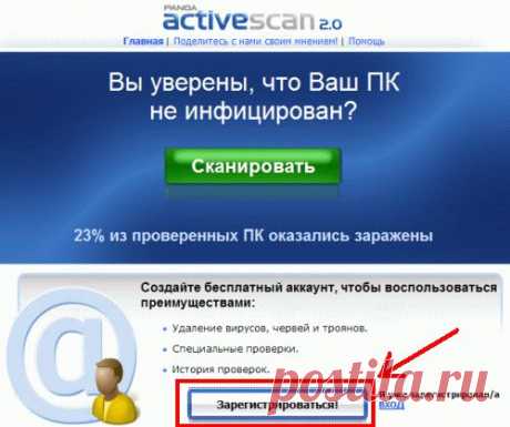 Бесплатный антивирус-сканер Panda ActiveScan