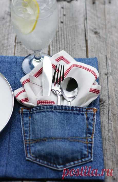 Sweet Salvation: Upcycled Denim Placemat — Today's Nest