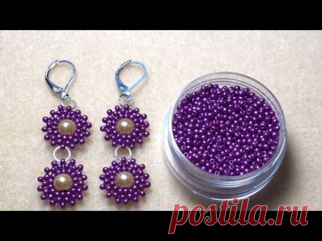 Purple Stunning Beading Earring How to Make Earring