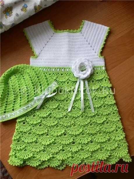 Платье для девочки | Вязание для девочек | Вязание спицами и крючком. Схемы вязания.