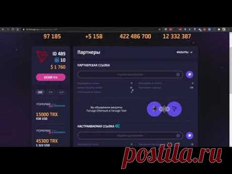 Forsage - Tron  Обзор личного кабинета