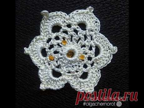 Вязаный цветок  №6   flower crocheted