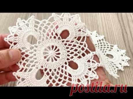 GORGEOUS Crochet Table, Napkin, Runner and Shawl Motif Tutorial