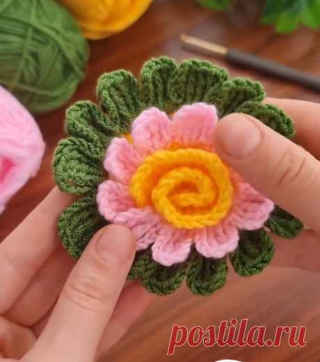 Объемный цветок крючком🌼 | Oksana HandMade | Дзен