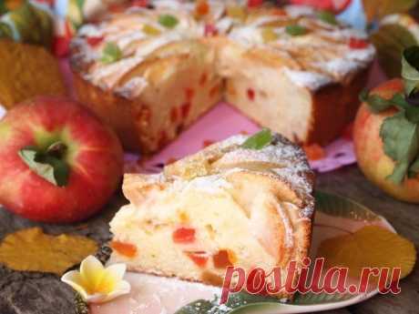 Как приготовить творожно-яблочный пирог краски осени - рецепт, ингридиенты и фотографии