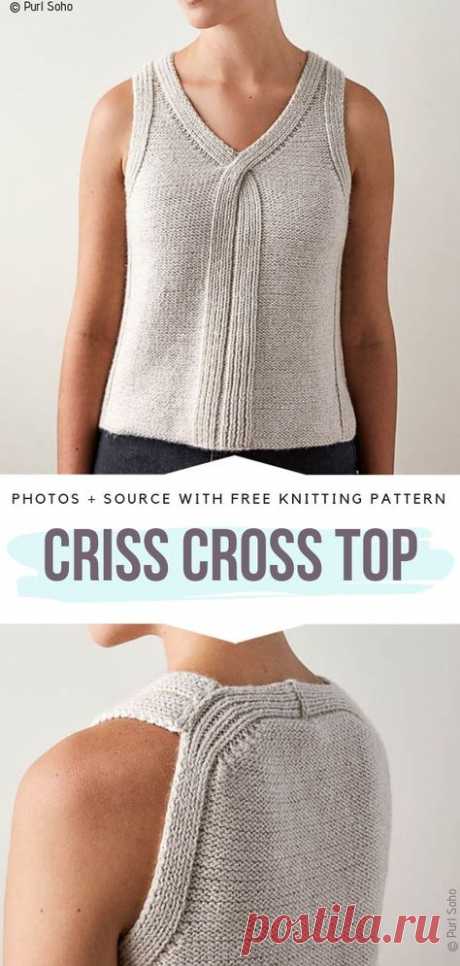 Criss Cross Top Free Knitting Pattern