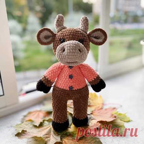 Плюшевый бычок Умка амигуруми | Hi Amigurumi