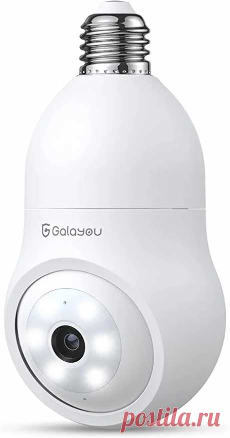 Amazon.com : GALAYOU 2K Light Bulb Security Cameras Wireless Outdoor, Lightbulb Camera,WiFi Cameras for Home Security, Smart Porch Camera Garage, Motion Tracking 360° Pan-Tilt View Alexa Google Home E27 Socket G6 : Electronics