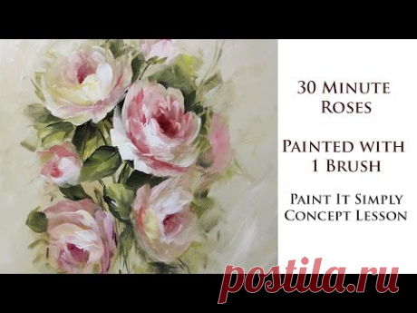 30 Minute Roses with 1 Brush