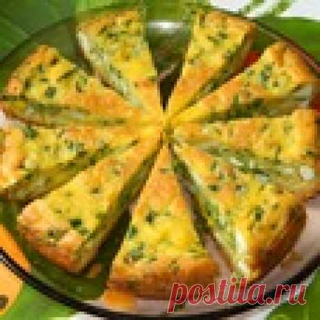Пирог с яйцами и зеленым луком Кулинарный рецепт