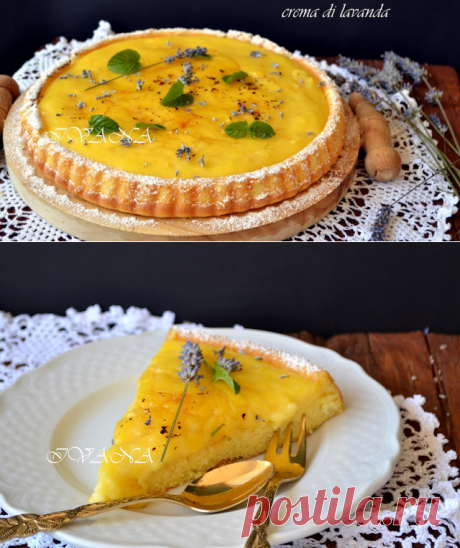 Мек маслен сладкиш с лавандулов крем - Crostata morbida con crema di lavanda