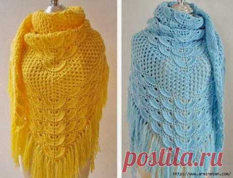 Оригинальные узоры для шали,шарфа