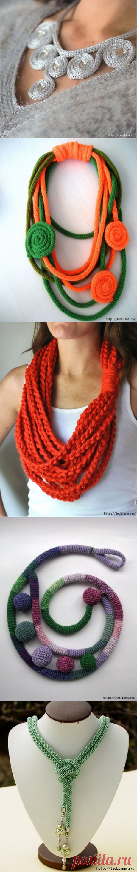 Идеи для вязания - шарфы, украшения