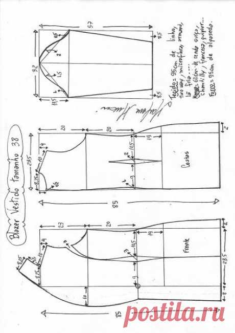 Платье кружевного платья Blazer - DIY - плесень, нарезка и шов - Marlene Mukai