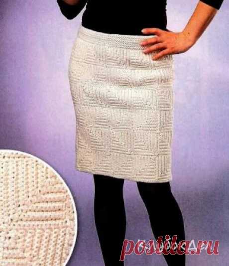 Белая юбка в технике пэчворк. Вязаная крючком юбка схемы и описание