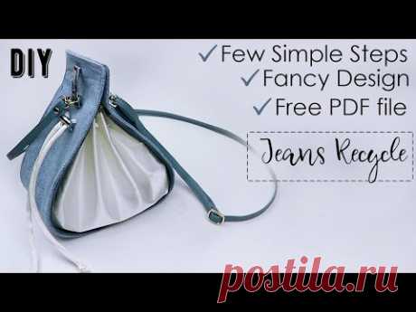 ADORE DESIGN DIY BAG FROM OLD JEANS RECYCLE IDEA 2023