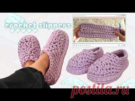 Quick Crochet Slippers! So chunky ☁