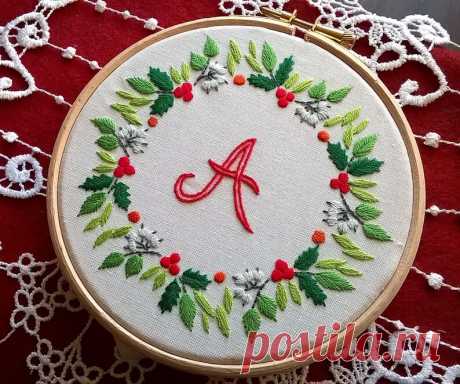 Pdf Pattern Initial With Christmas Wreath Hand Embroidery  0BE Some of the technologies we use are necessary for critical functions like security and site integrity, account authentication, security and privacy preferences,