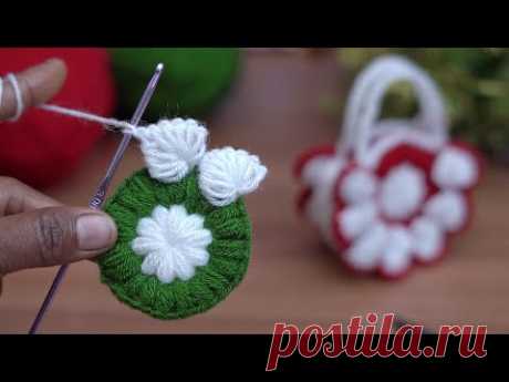 Wow! Super👌 easy crochet knitting mini purse 👛/Çok kolay tığ işi örgü mini çanta/mini handbag