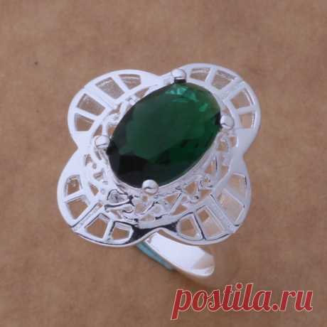 925 серебряное кольцо мода Jewerly кольцо женщины и мужчины большой зеленый камень / edtamvaa ftpaokwa AR344 купить в магазине wholesale mini order $15 LWJ на AliExpress