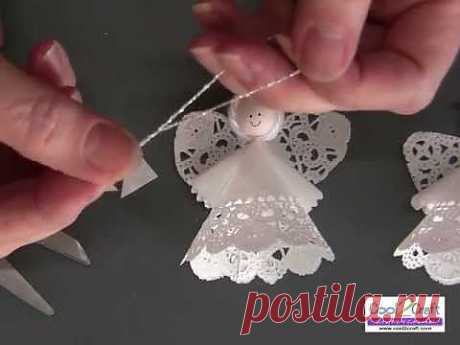 ▶ How to Make a Paper Doily Angel Using Aleene's Original Tacky Glue (Long Version) - YouTube