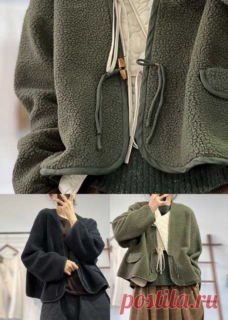 Green Warm Teddy Faux Fur Loose Coats Oversized Winter – SooLinen