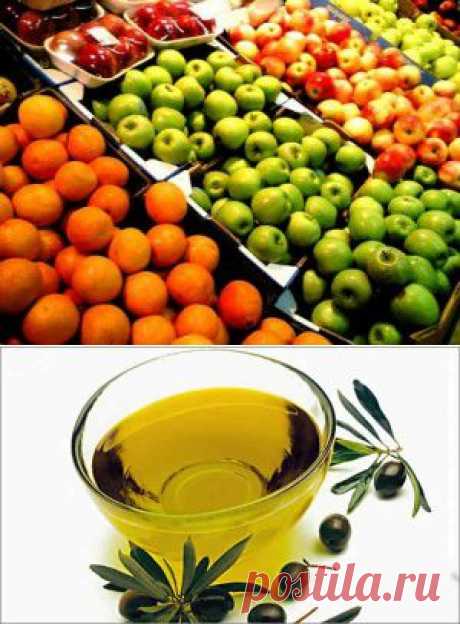 Полезные продукты питания, содержание антиоксидантов в ягодах, фруктах, овощах, оливковом масле