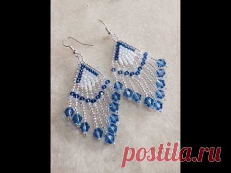 (Tutorial) Crystal Feather Earrings (Video 64) - YouTube