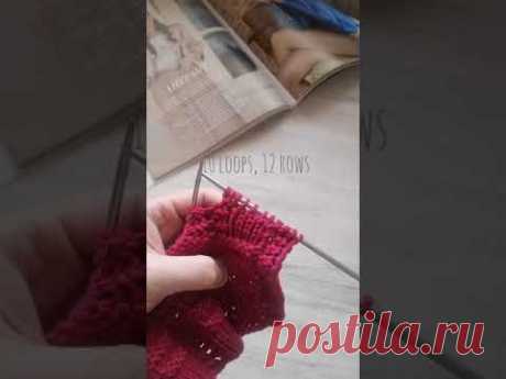 3D рельефный узор спицами❤️🧶как связать за пару минут...❤️🧶knitting pattern.