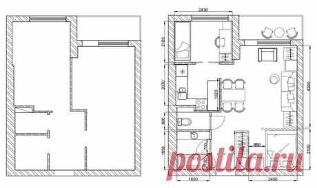 Houzz тур: Преображение однокомнатной квартиры для семьи с двумя детьми