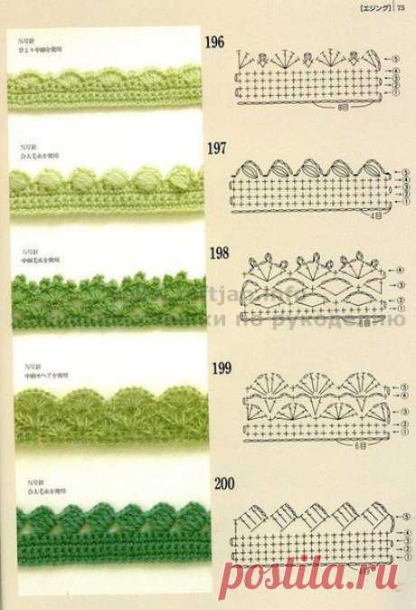 Вязание: коллекция красивых бордюров