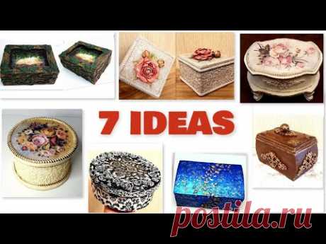 DIY/7 Best Cardboard jewelry boxes ideas/ Jewelry Boxes /Cardboard craft